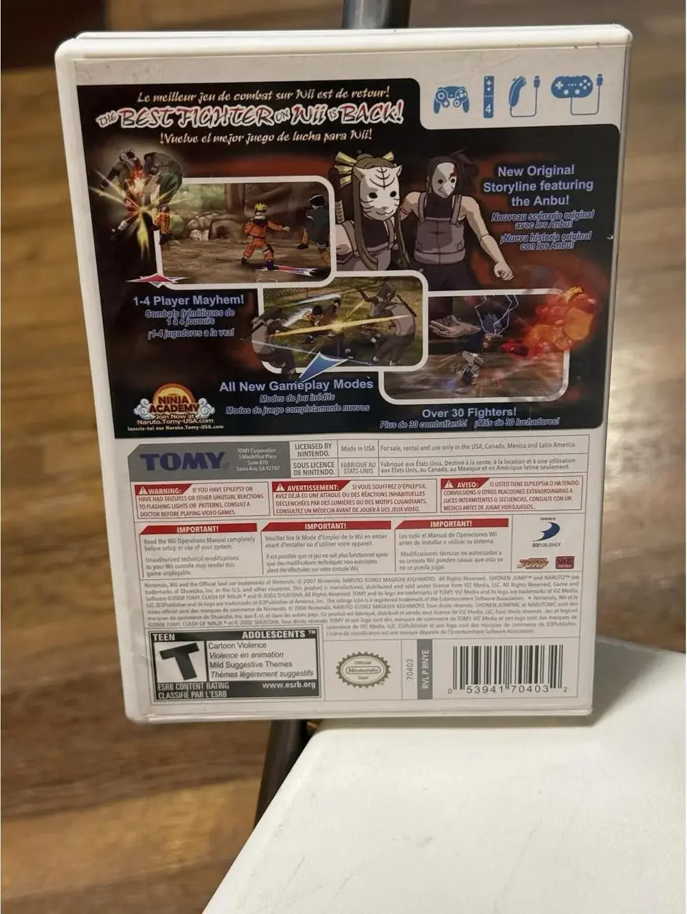 Naruto: Clash of Ninja Revolution 2 (Nintendo Wii, 2008) No Manual